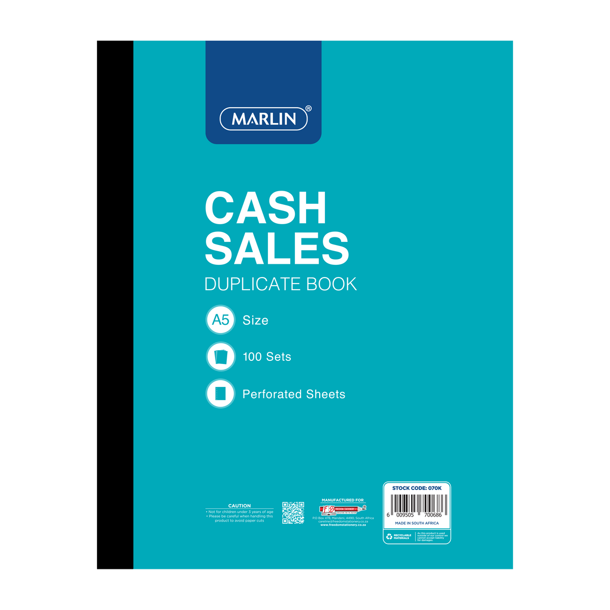 Freedom Marlin A5 Cash Sale Duplicate Book