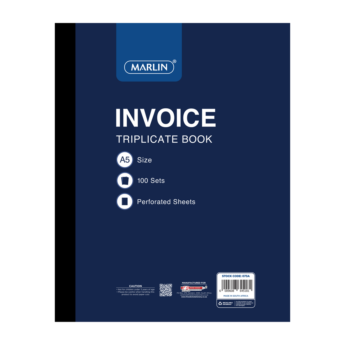 Freedom Marlin A6 Invoice Duplicate Book