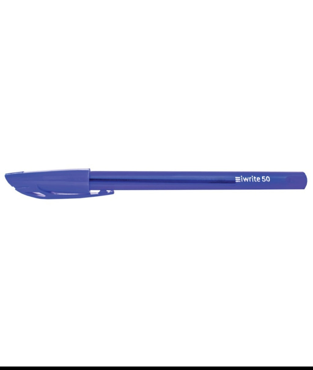 iWrite Clear Colour Barrel Ballpoint Pens Fine - Box of 50