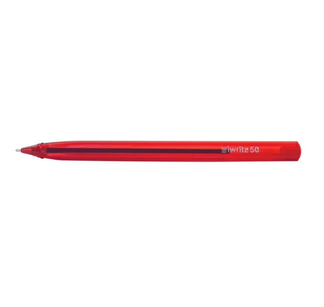 iWrite Clear Colour Barrel Ballpoint Pens Fine - Box of 50