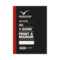 Freedom A4 288 Page Feint & Margin Counter Book