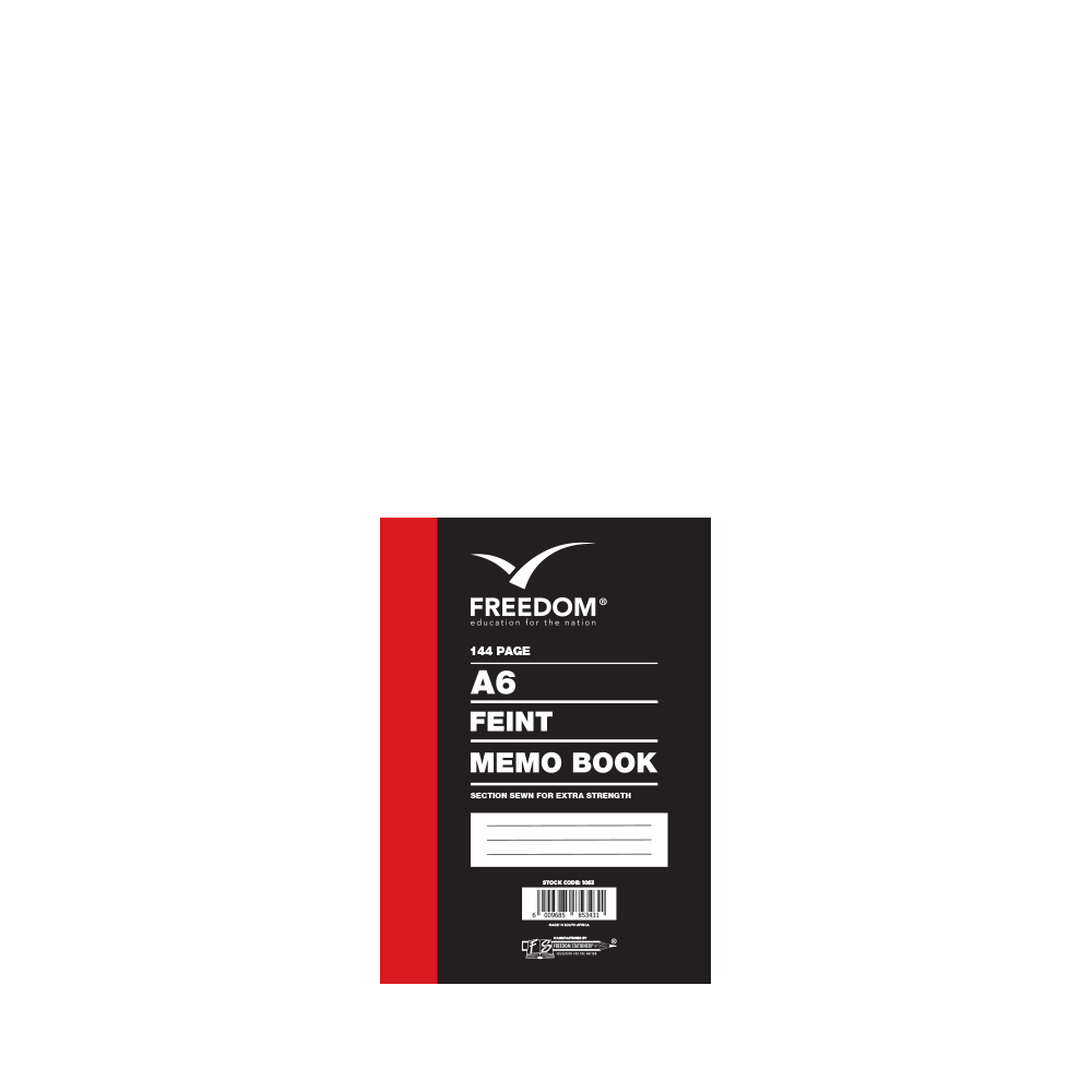 Freedom A6 144 Page Feint & Margin Memo Book