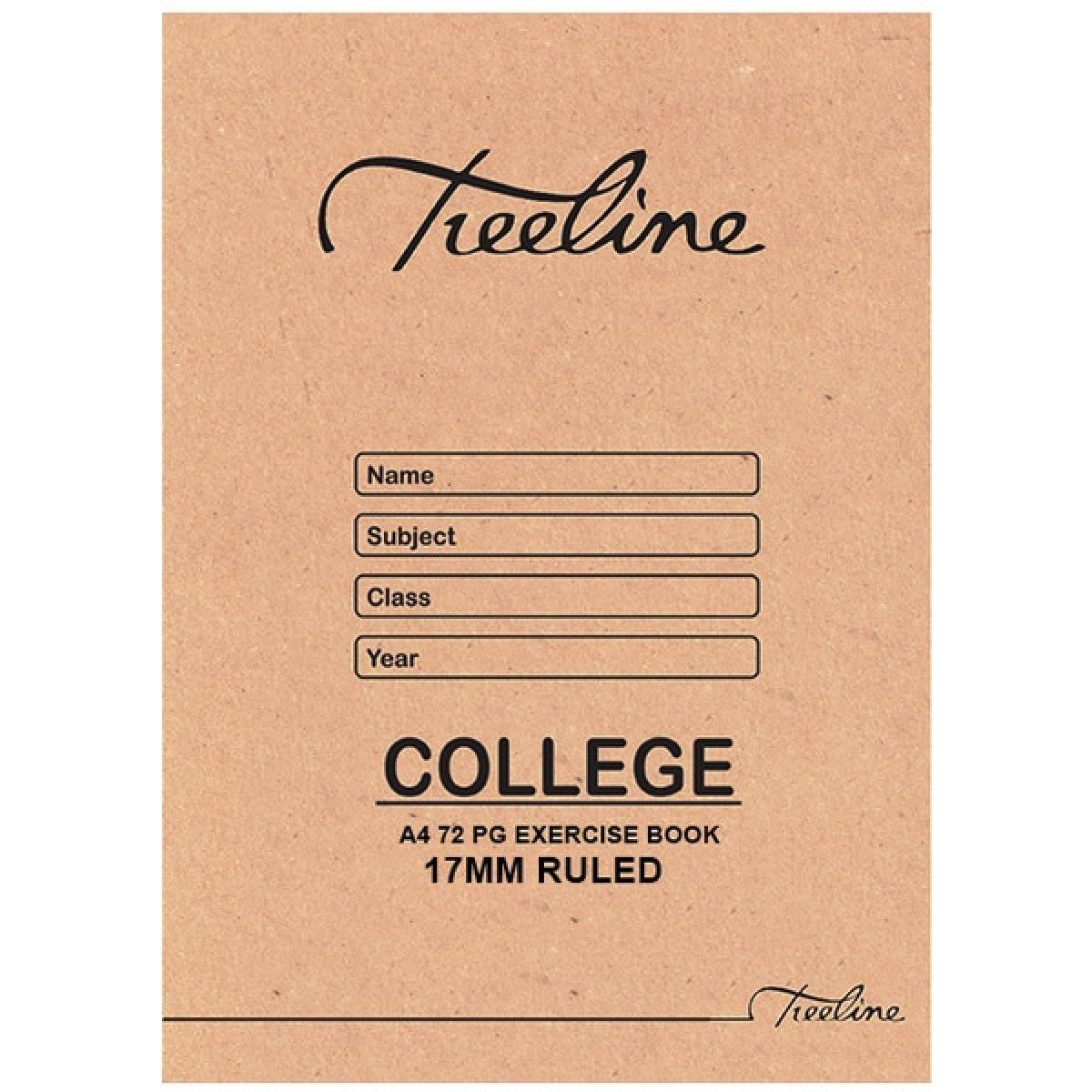 Treeline A4 72 Page 17mm Ruled Exercise Book
