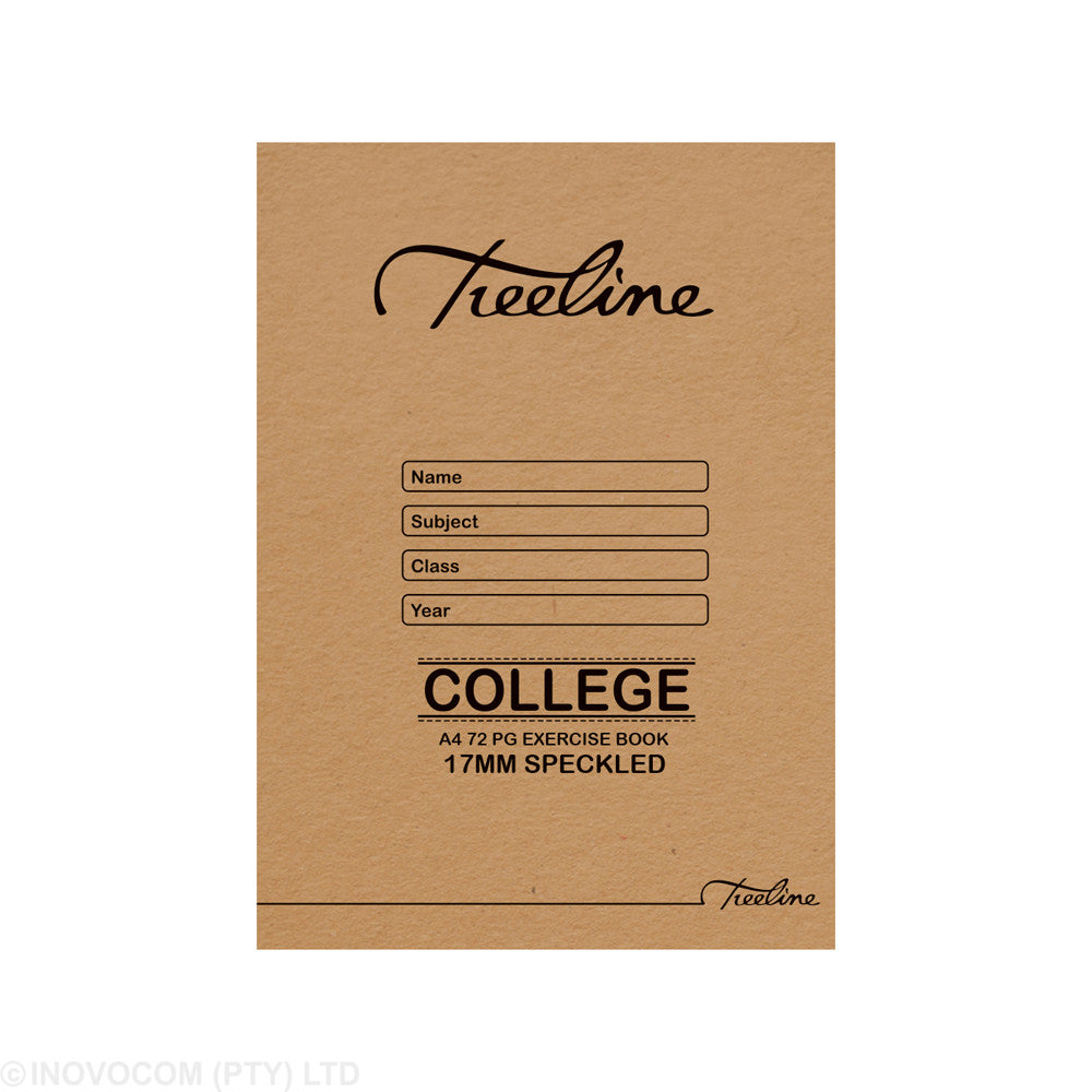Treeline A4 72 Page 17mm Ruled - Speckled Exercise Book