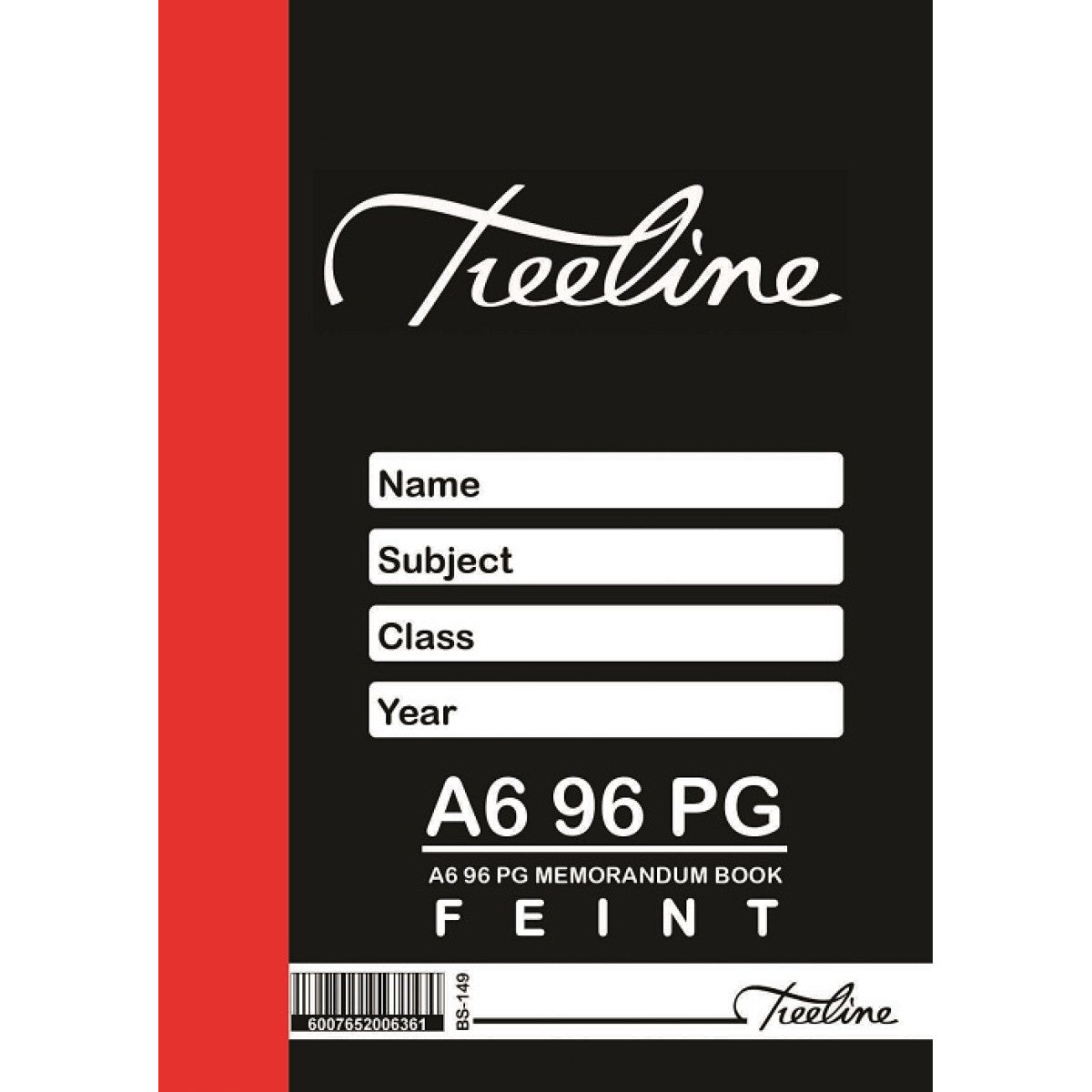 Treeline A6 96 Page Feint Memo Book