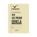 Freedom A4 32 Page Feint & Margin Exercise Book