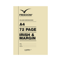 Freedom A4 72 Page Irish & Margin Exercise Book