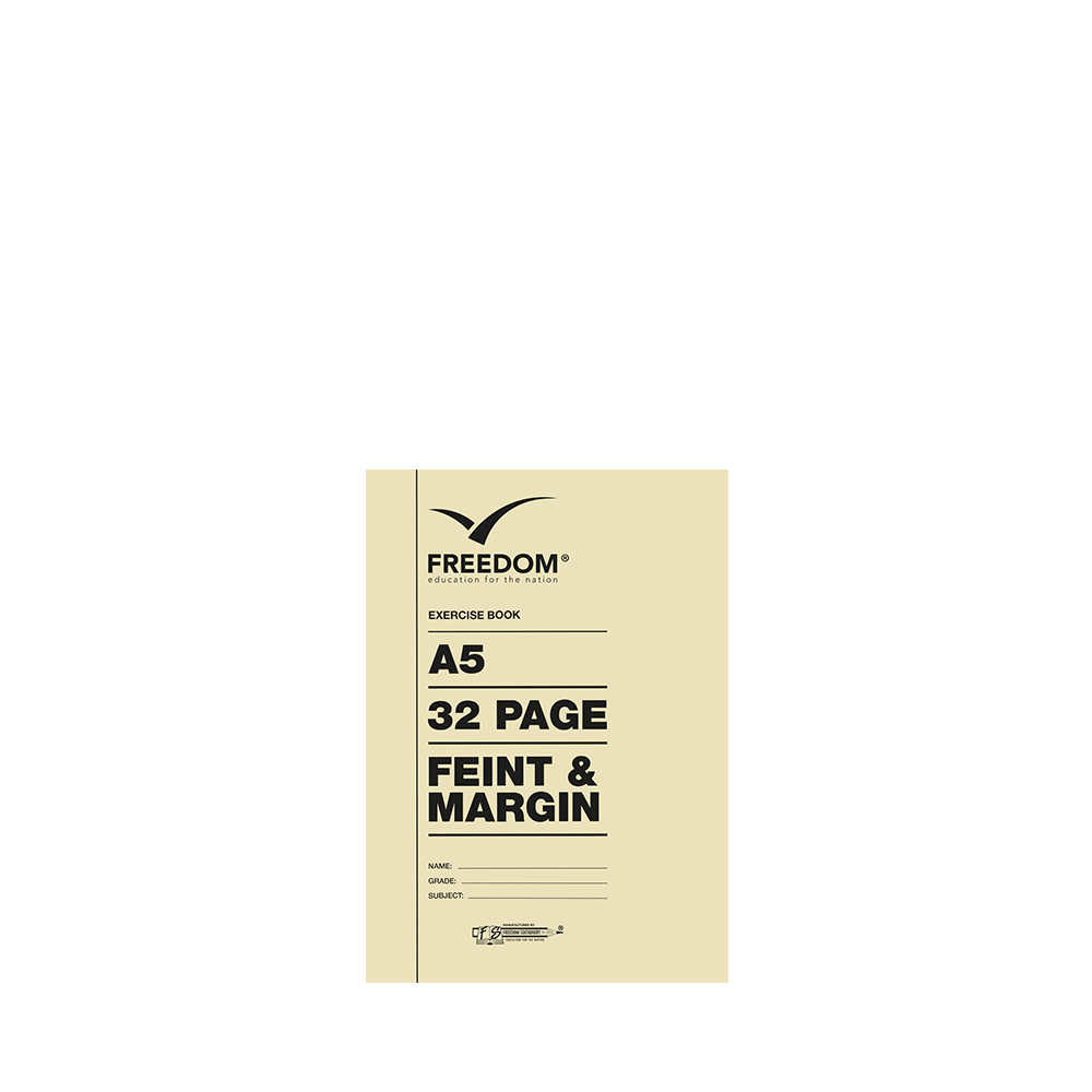 Freedom A5 32 Page Feint & Margin Exercise Book