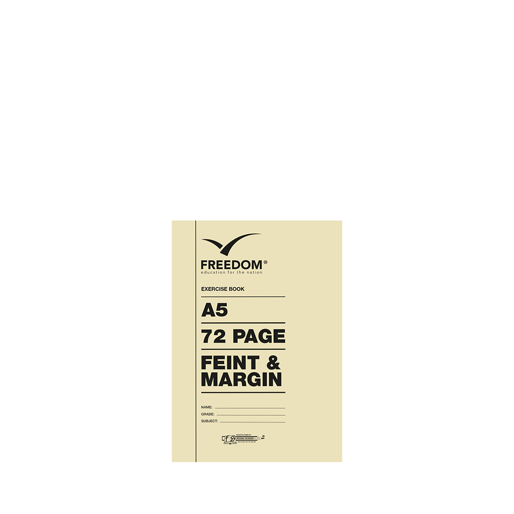 Freedom A5 72 Page Feint & Margin Exercise Book