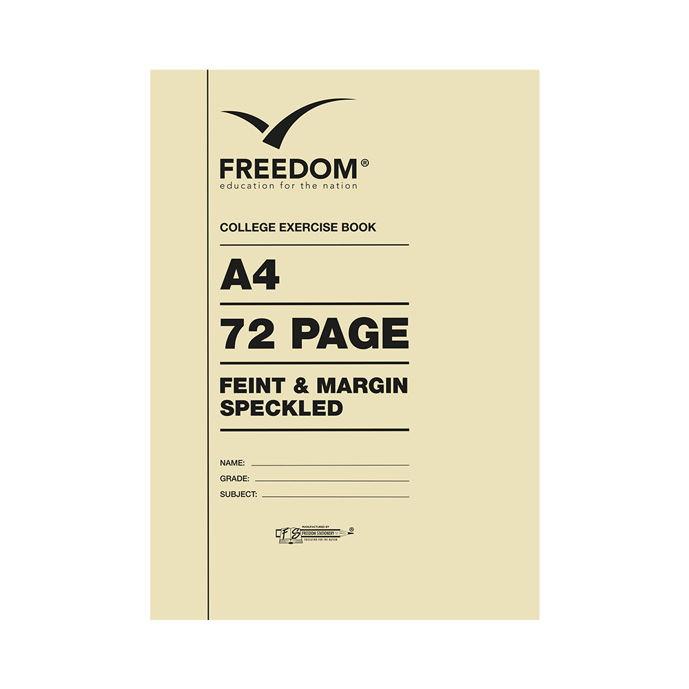Freedom A4 72 Page 17mm Ruled - Speckled Exercise Book