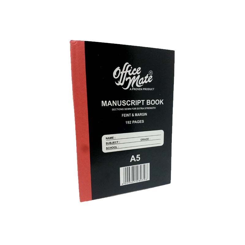 Office Mate A5 Feint & Margin Manuscript Book