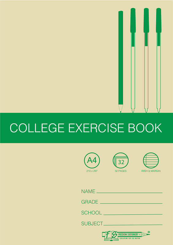 Freedom A4 32 Page Irish & Margin Exercise Book