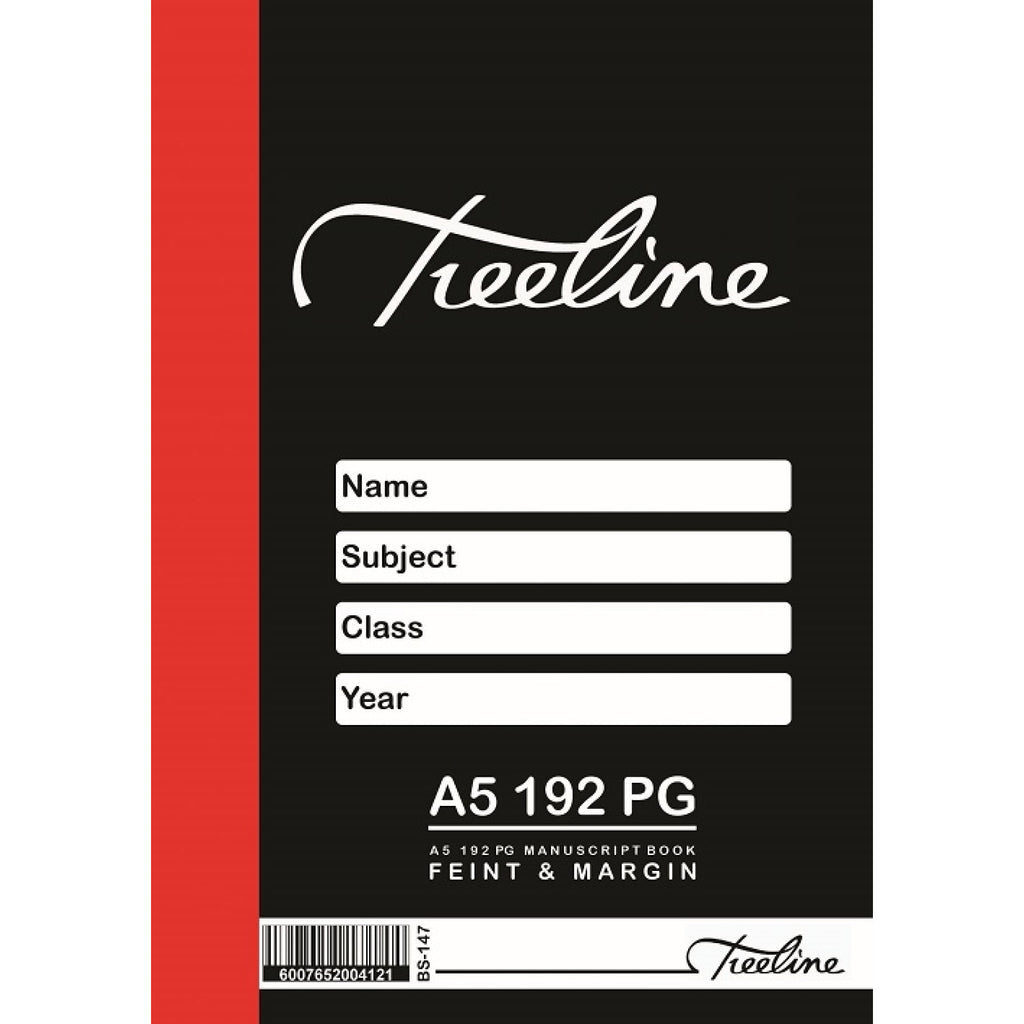 Treeline A5 192 Page Feint & Margin Manuscript Book