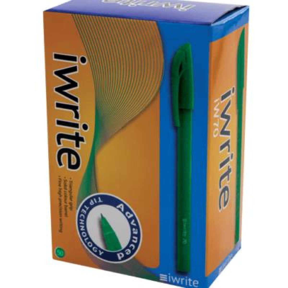 iWrite Solid Colour Barrel Ballpoint Pens – Box of 50