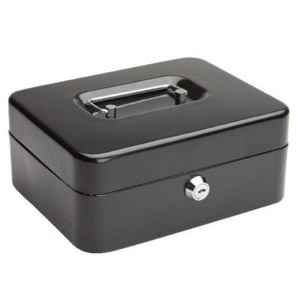Treeline metal cash box 8 inch black