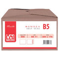 LEO B5 Manilla Self Seal Envelopes, 250 x 176mm, Box 500