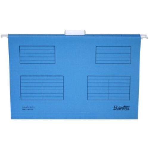Bantex Foolscap cobalt blue suspension files - pack of 10