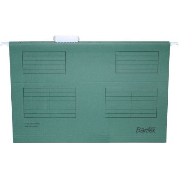 Bantex Foolscap dark green suspension files - pack of 10
