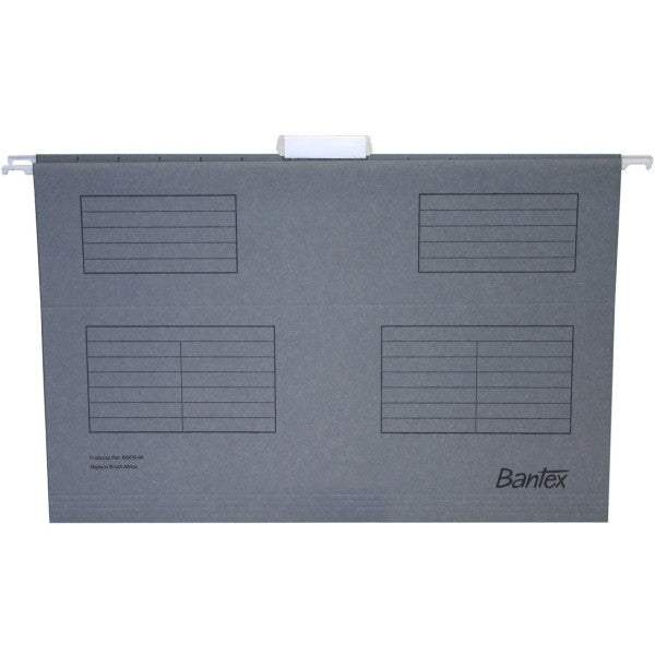 Bantex Foolscap grey suspension files - pack of 10