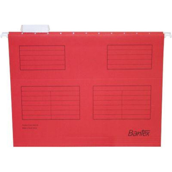 Bantex A4 red suspension files - pack of 10