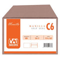 LEO C6 Manilla Self Seal Envelopes, 114 x 162mm, Box 500