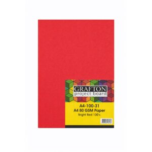 Grafton A4 80gsm Coloured Paper - 100 Sheets