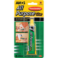 AMOS all-purpose glue 30ml tube in green and yellow blister packaging.