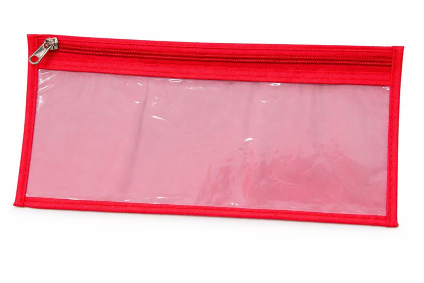 4Kids Pencil Bag 33cm with Hidden Pocket & Clear Front