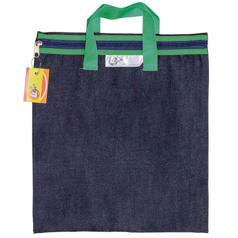 4Kids Denim Library Book Bag with Handle