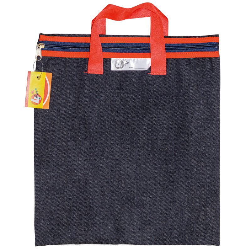 4Kids Denim Library Book Bag with Handle