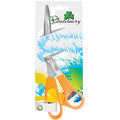 Trefoil 212mm scissors with orange handles in retail packaging.