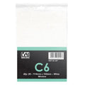 LEO C6 White Window Self Seal Envelopes, 114 x 162mm, Pack 25