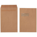 LEO C4 manilla window self seal envelopes, box of 250