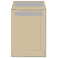 LEO C5 manilla self seal envelopes, box of 500