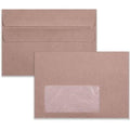 LEO C6 manilla window self seal envelopes, box of 500