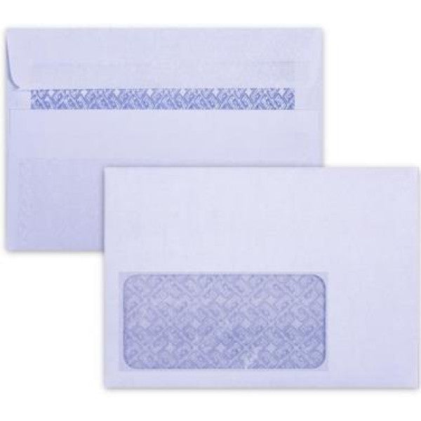 LEO C6 white window self seal envelopes, box of 500