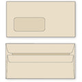 LEO DL manilla window self seal envelopes, box of 500