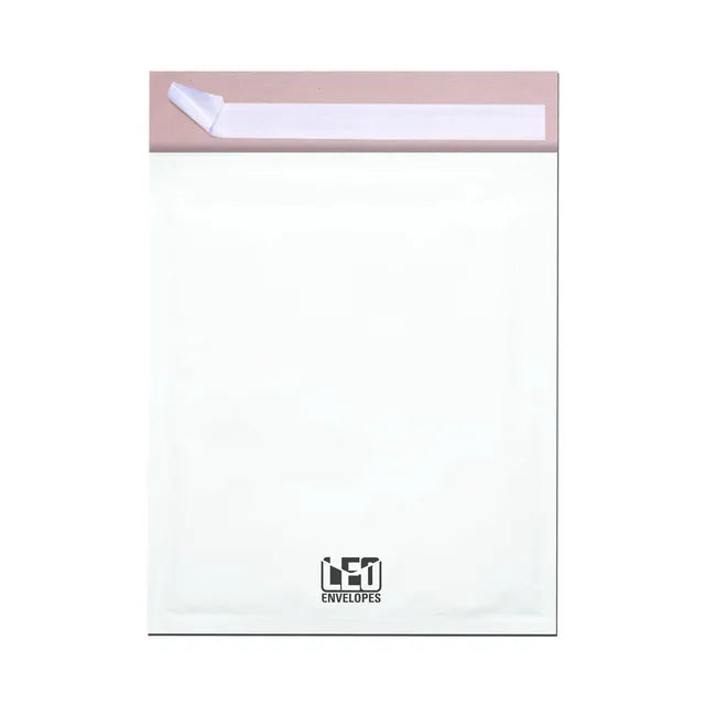 LEO White Bubble Mailer #4, 240 x 330mm, Pack 10