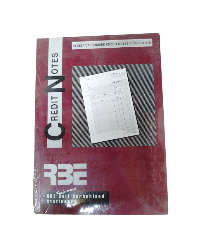 RBE A5 Credit Note Books 50 Duplicate