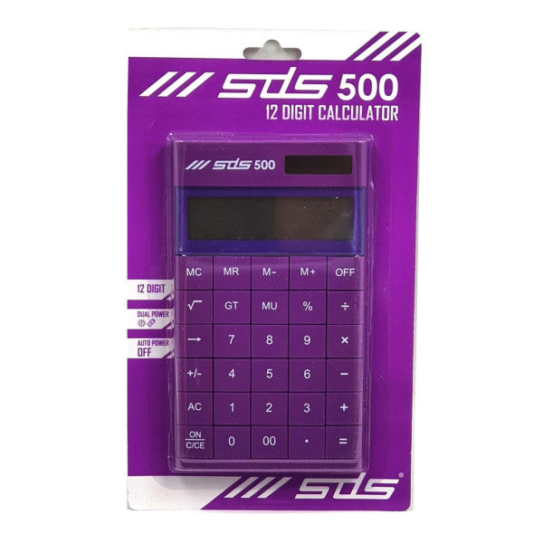 SDS500 purple 12-digit desktop calculator