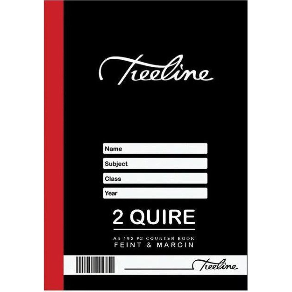 Treeline A4 192 Page Quad & Margin Counter Book