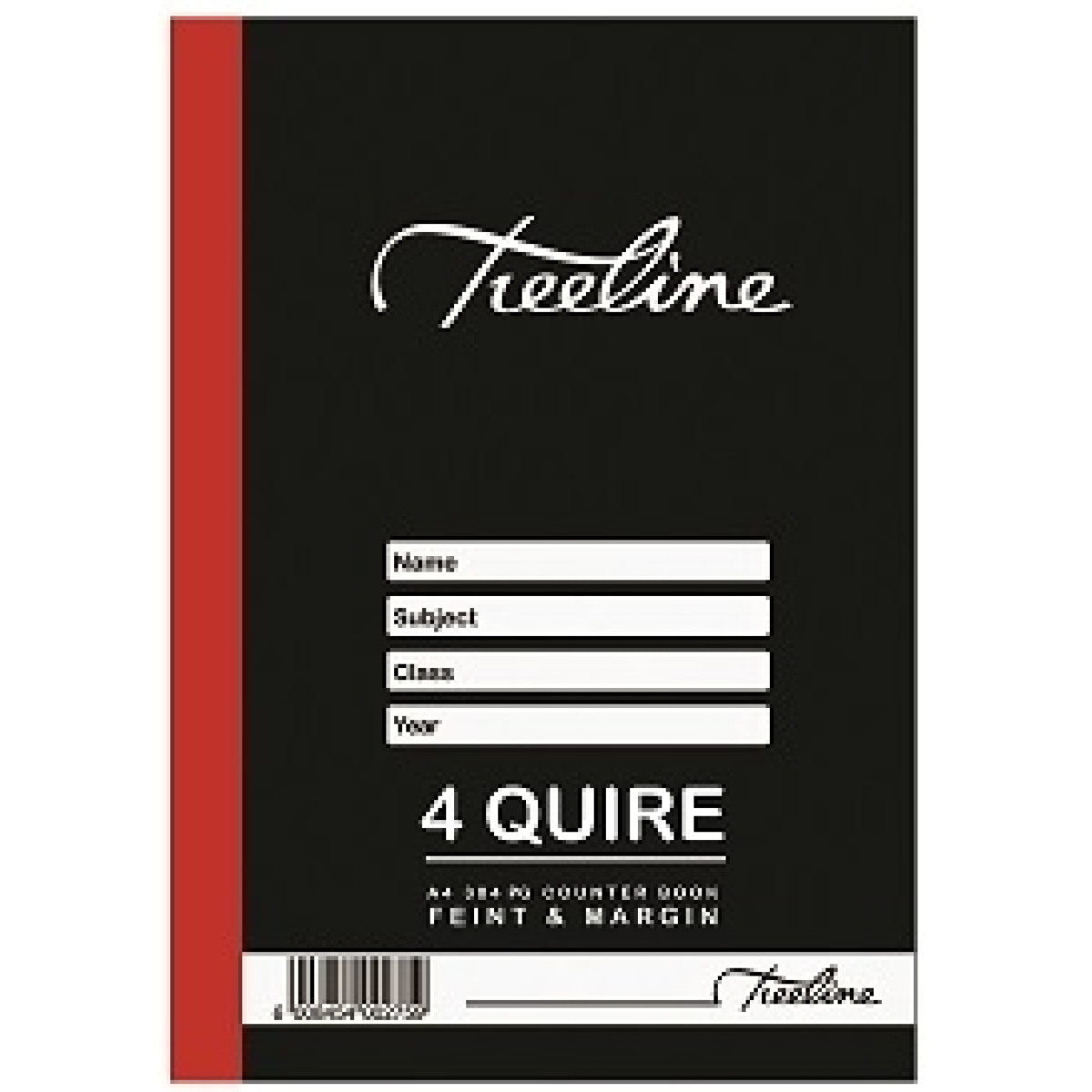 Treeline A4 384 Page Feint & Margin Counter Book
