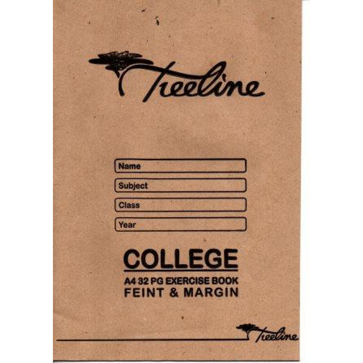 Treeline A4 32 Page Feint & Margin Exercise Book