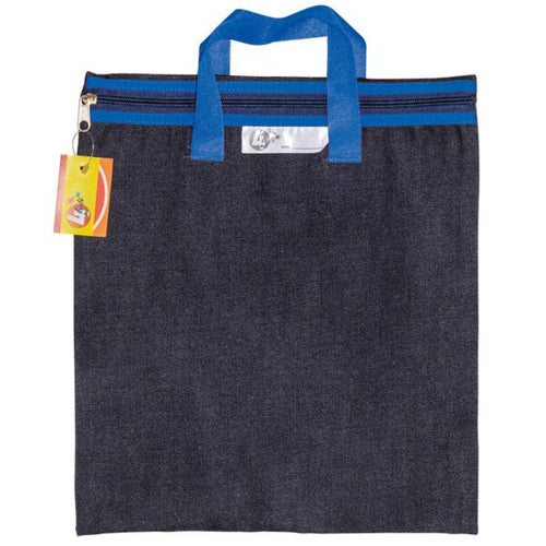 4Kids denim library book bag with handle