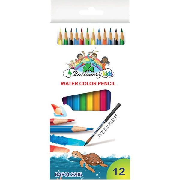 4Kids Aquarell watercolour pencils with brush 12 colours