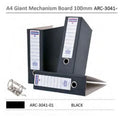 Donau A4 Giant Mechanism Board 100mm lever arch file in black