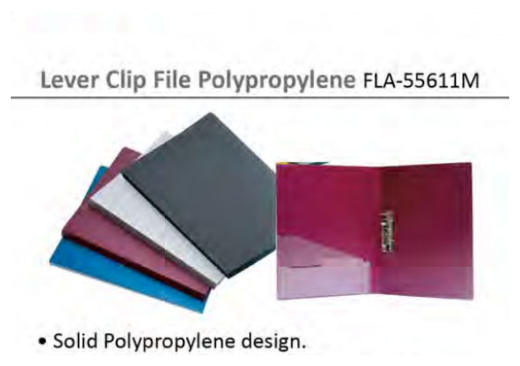 Donau punchless folder with metal lever clip in assorted colours
