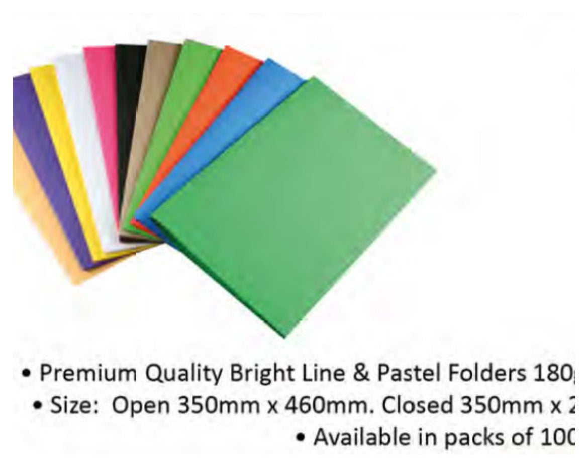 Donau straight-cut folders in assorted colours