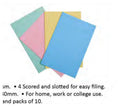 Donau straight-cut 180gsm pastel folders