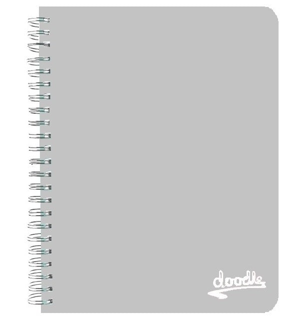 Donau Doodle A4 Pastel Wiro Notebook - Grey